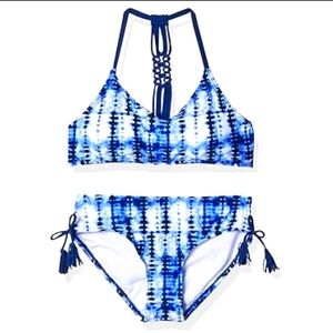 KANU SURF Girl Bikini Set Sz: 10 NWT Willow Navy Blue Tie-Dye 2 Piece